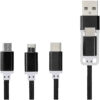 Nylon-Ladekabel mit Logo Versatile 5-in-1-Ladekabel