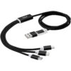 Nylon-Ladekabel mit Logo Versatile 5-in-1-Ladekabel