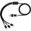 Nylon-Ladekabel mit Logo Versatile 5-in-1-Ladekabel