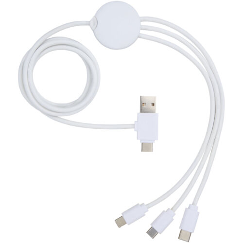 Ladekabel mit Logo Pure 5-in-1-Ladekabel, antimikrobiell