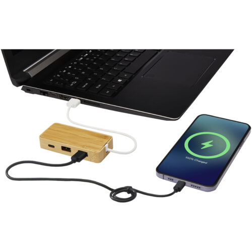 Bambus USB 2.0-Hub bedrucken Tapas USB-Hub aus Bambus