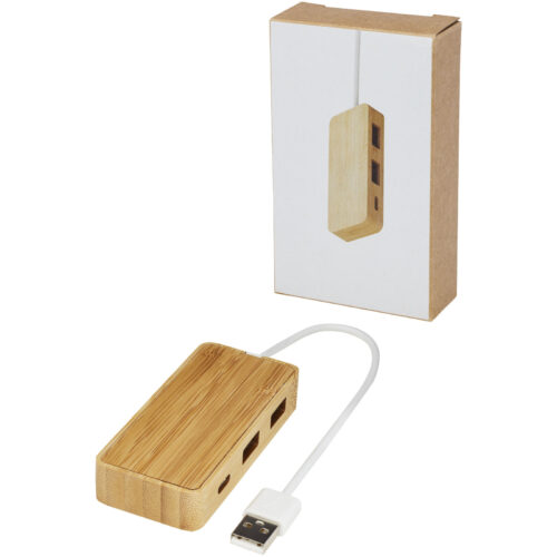 Bambus USB 2.0-Hub bedrucken Tapas USB-Hub aus Bambus