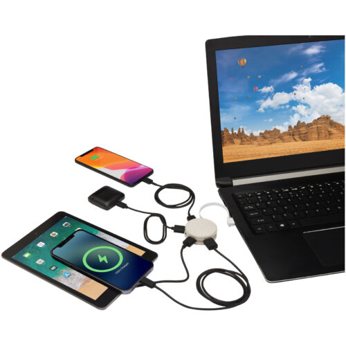USB-Hub bedrucken Kenzu Weizenstroh-USB-Hub