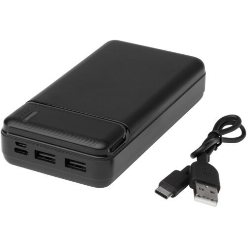 Powerbank mit Logo bedrucken Loop 20.000 mAh Powerbank aus recyceltem Kunststoff