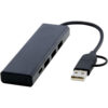 USB Hub bedrucken Rise USB 2.0 Hub aus recyceltem RCS Aluminium