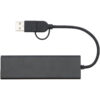 USB Hub bedrucken Rise USB 2.0 Hub aus recyceltem RCS Aluminium