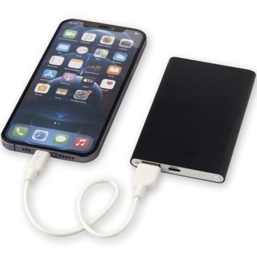 Powerbank bedrucken Pep 4000 mAh Type-C Powerbank aus recyceltem Aluminium