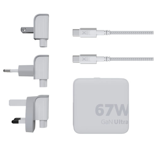 Ladekabel bedruckt Xtorm XVC2067 GaN Ultra 67 W Reiseladegerät mit 100 W USB-C PD-Kabel