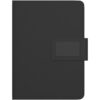 Notebook mit Logo bedrucken SCX.design O16 A5 Notizbuch mit Powerbank und Leuchtlogo